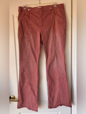 Anthropologie Pilcro The Demilune Boot Rose Denim flare Jeans Women's Size 33